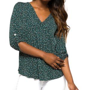 Beacon Roll Tab Knit Top Size Medium